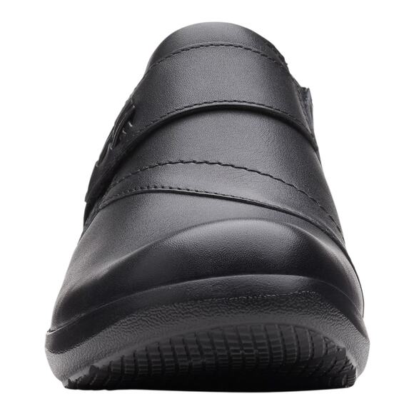 Clarks Women's Angie Pearl Leather Slip On Casual Shoes Black Size 9 W - Picture 3 of 6